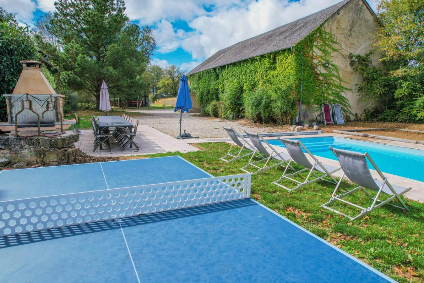 Crazy Villa Le Petit Belair 18 - Heated Pool - Foot - 2H Paris - 30P Aubigny sur Nere Bagian luar foto